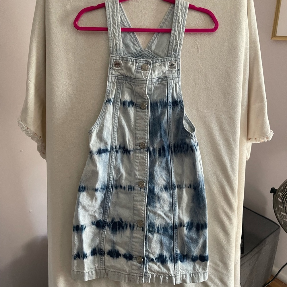 Denim Skirt Overalls